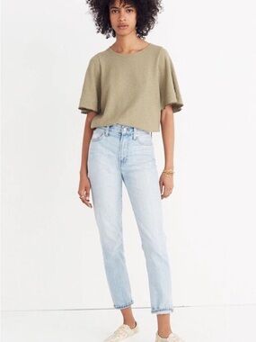 Madewell Texture & Thread Flutter- Sleeve Top